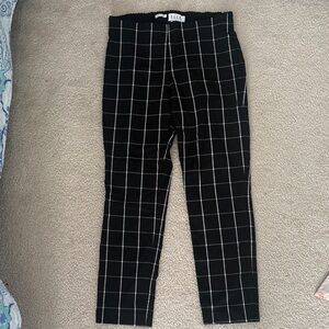 Elle Black Grid Pattern Men's Chinos